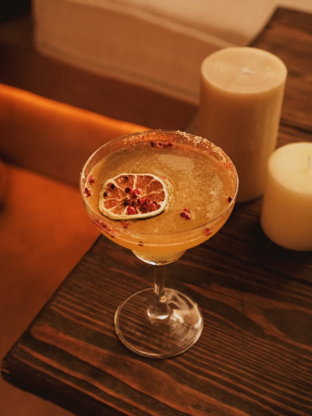 A citrus cocktail at Azulik Inla, photo @azulik_inla