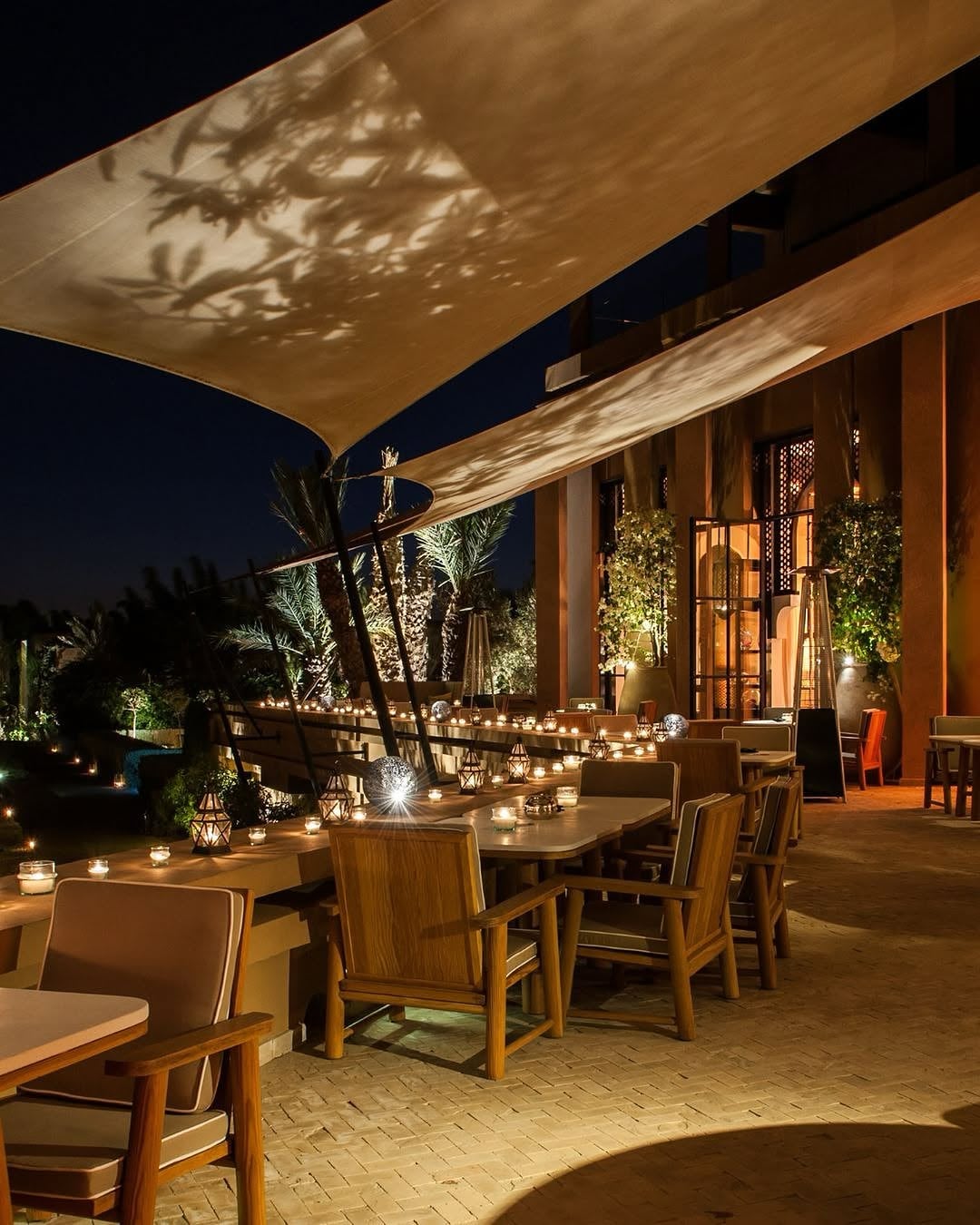 The Ling Ling terrace at night