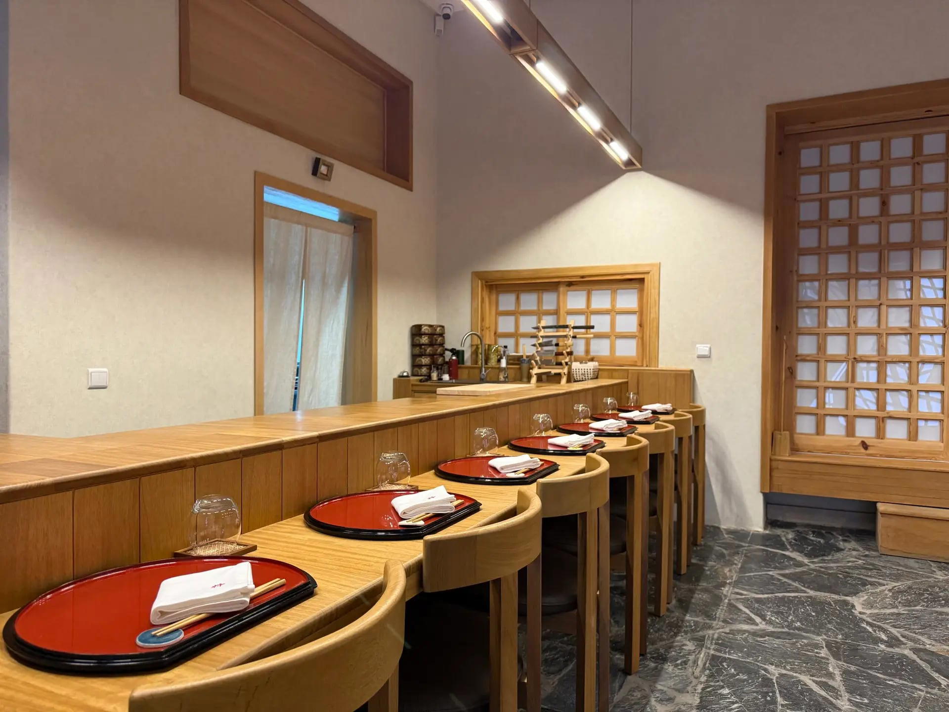 The sushi counter at IKI