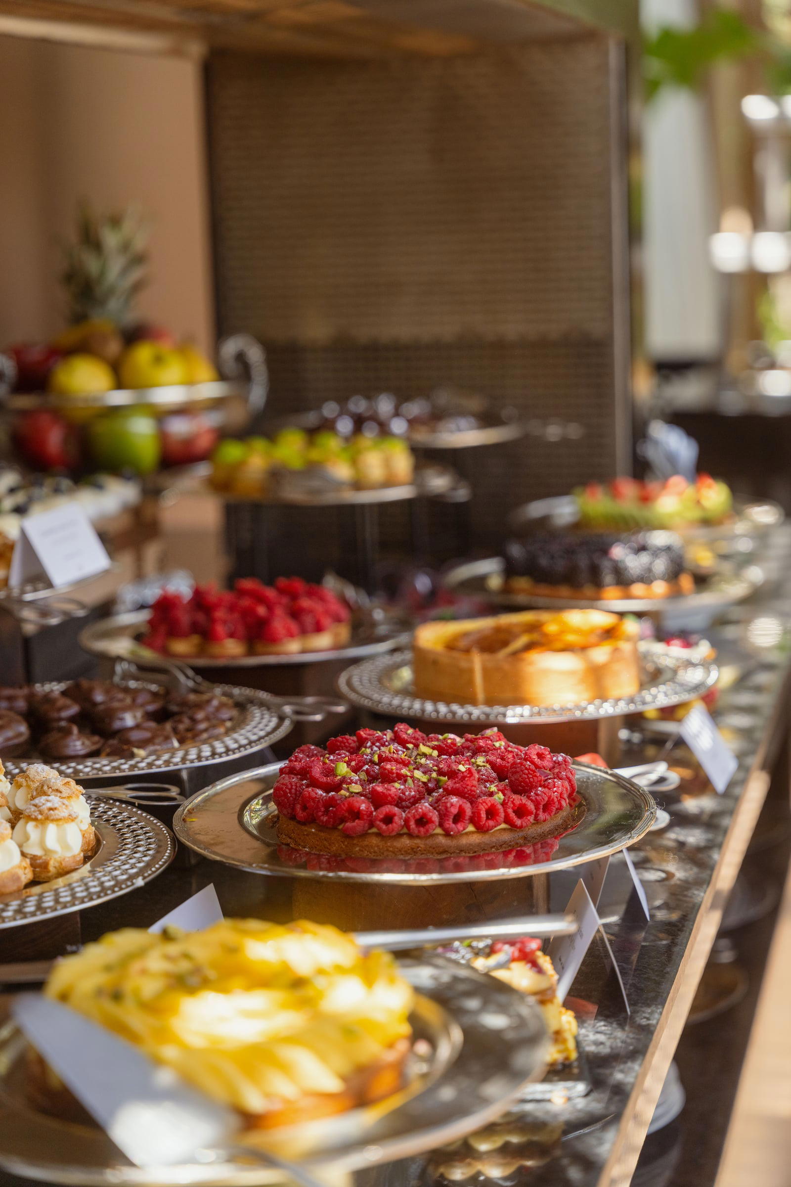 Sweet delicacies on the dessert table