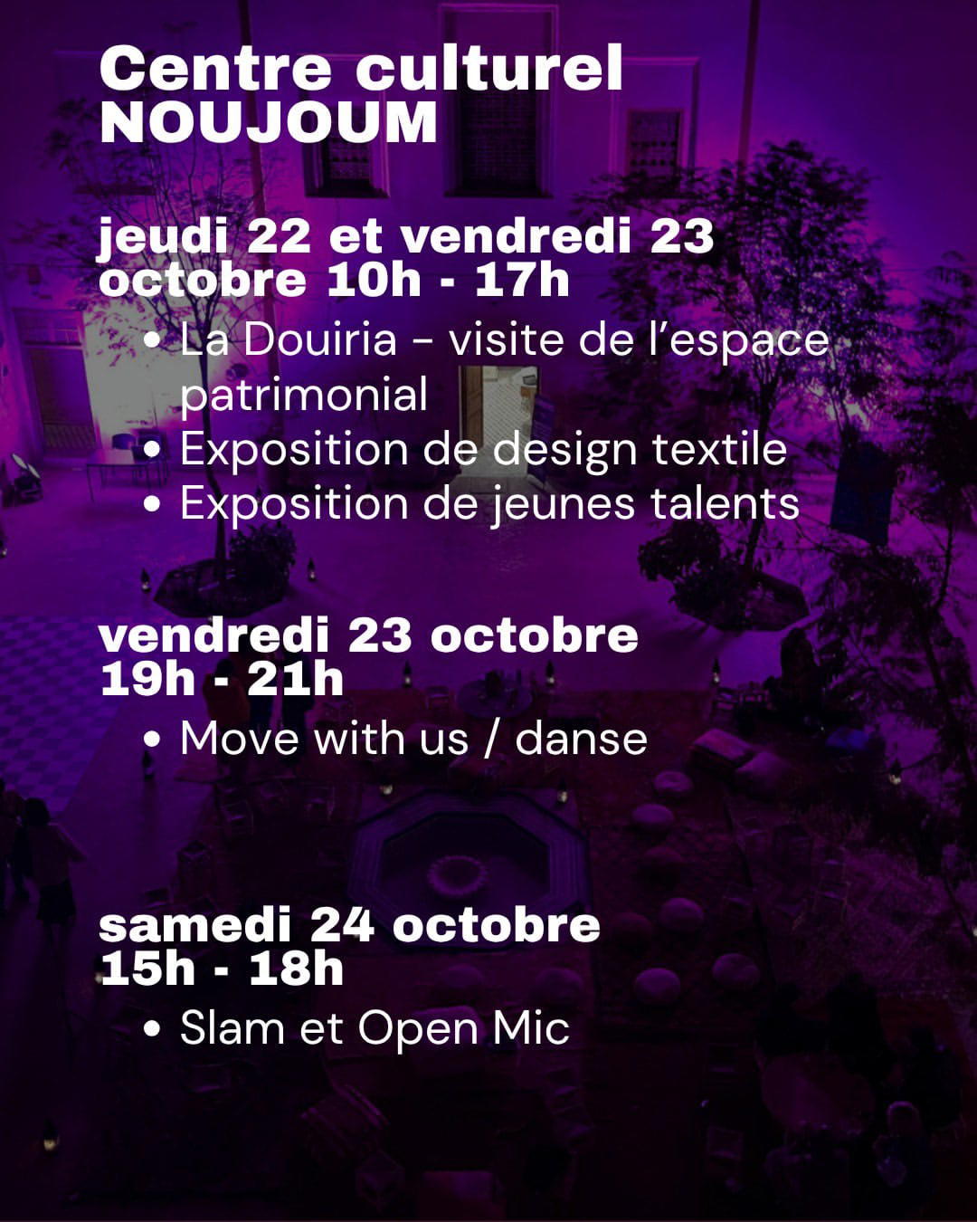 AMY programme, Noujoum cultural centre. Courtesy AMY - Art Meets You