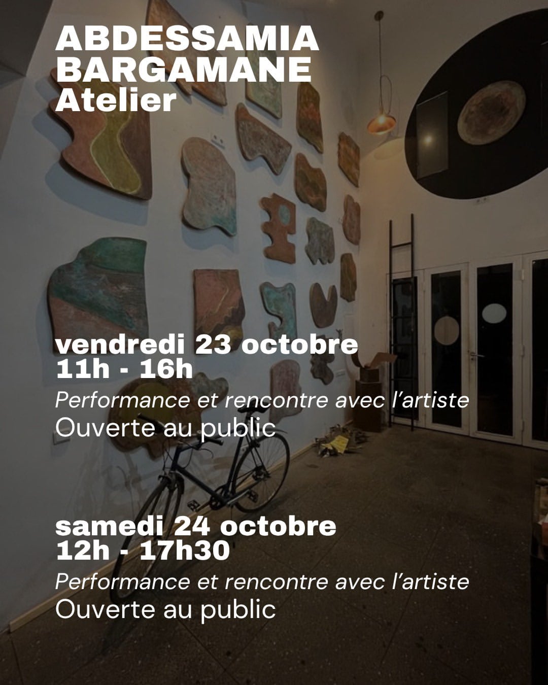 AMY programme, Abdessamia Bargamane's studio. Courtesy AMY - Art Meets You