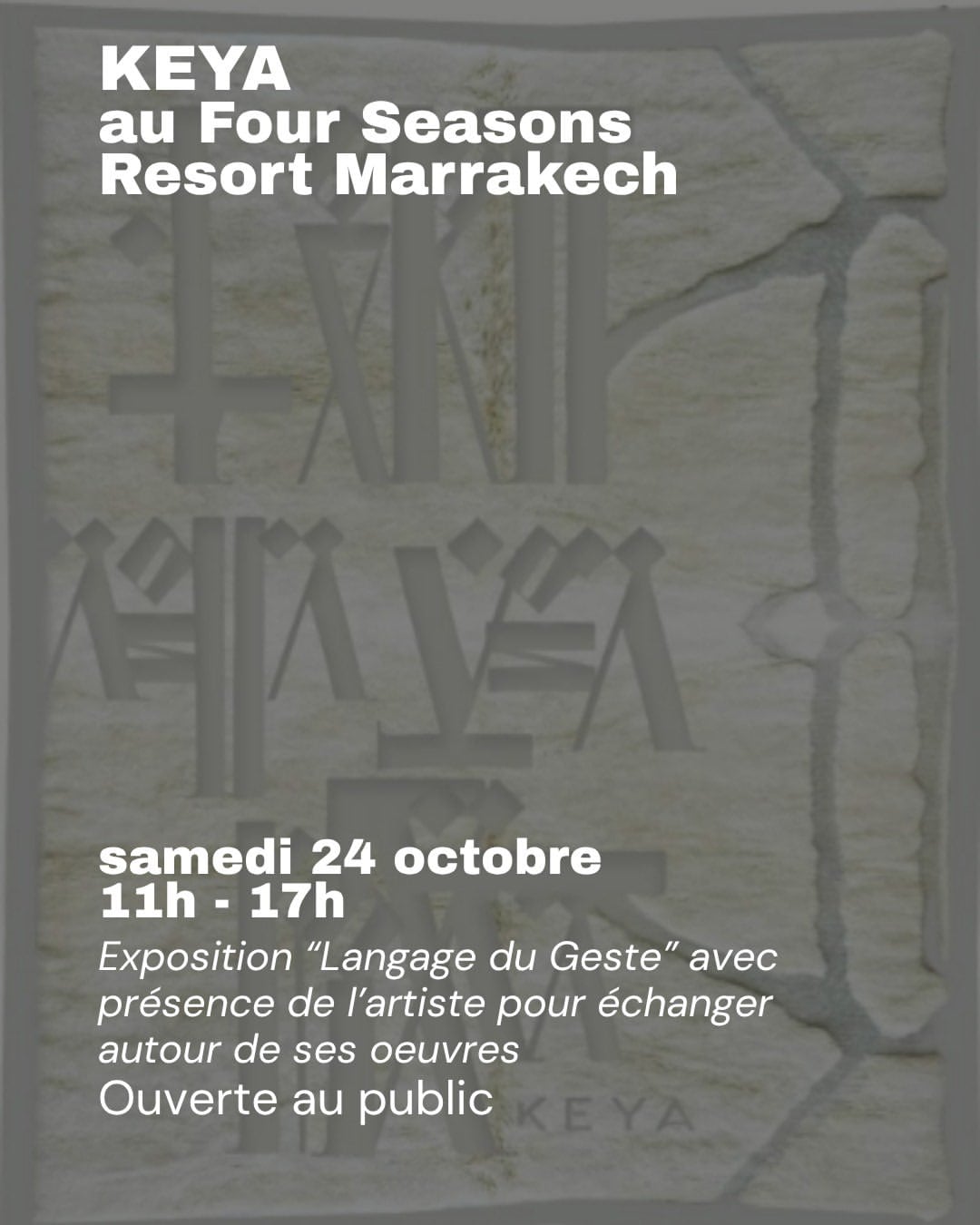 AMY programme, Keya at the Four Seasons Resort Marrakech. Courtesy AMY - Art Meets You