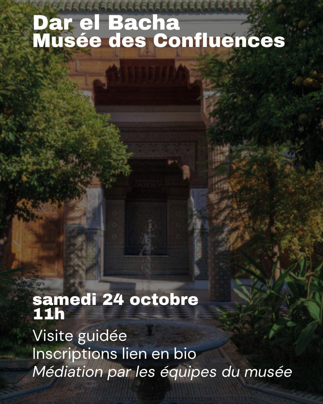 AMY programme, Dar El Bacha Musée des Confluences. Courtesy AMY - Art Meets You