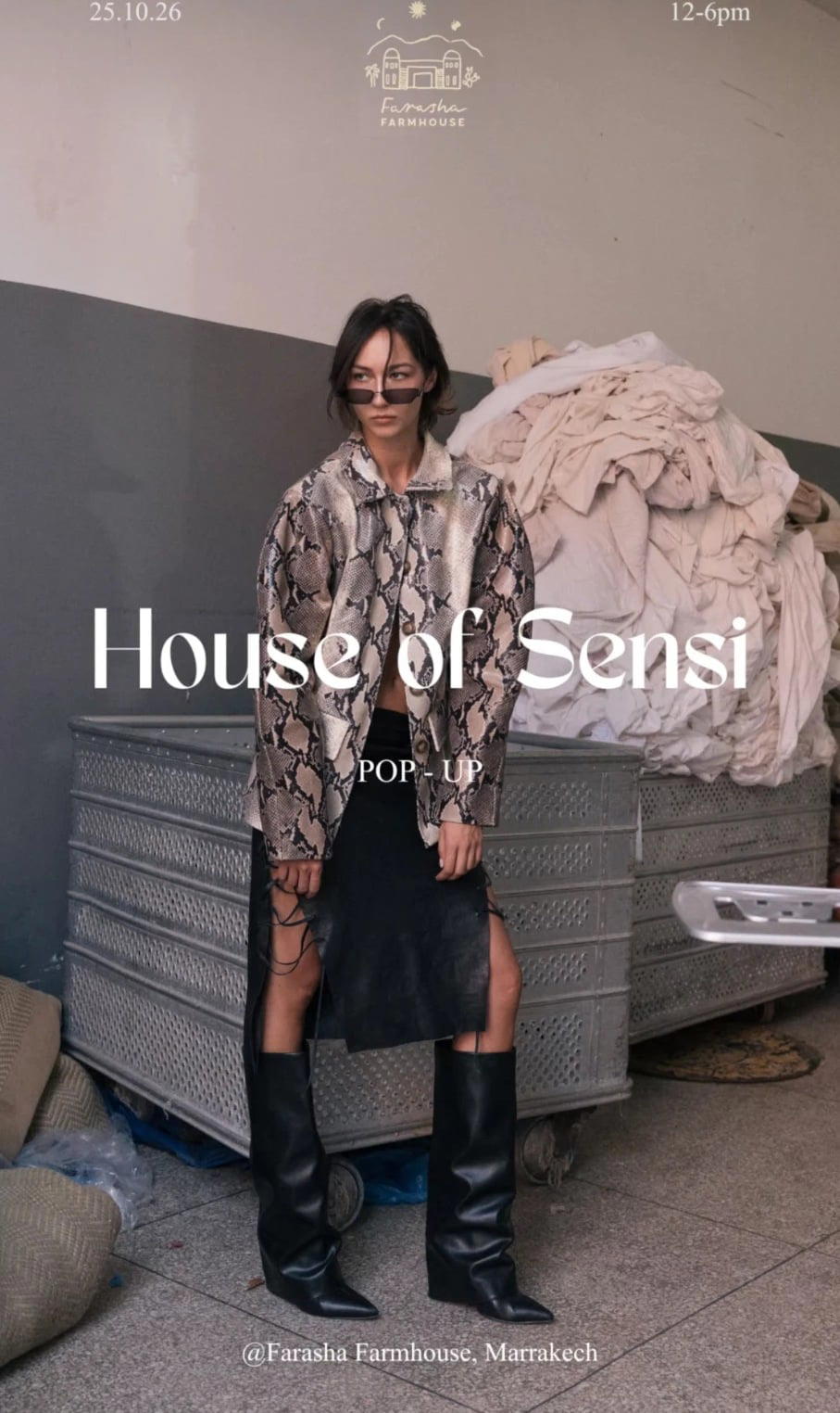 The poster of the House of Sensi pop-up at Farasha Farmhouse. Courtesy House of Sensi